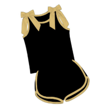 BLANK BOW STRAP TANK SET (BLACK base with GOLD trim) (INSTORE) (TRUSTED) 070226KB (Copy)