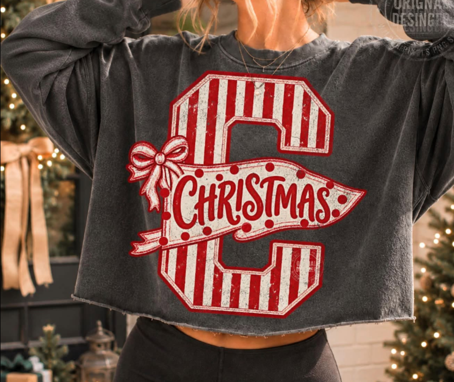 CHRISTMAS WITH PENNANT FLAG 101261------------LONGSLEEVE--------------- (Gildan)100226RW