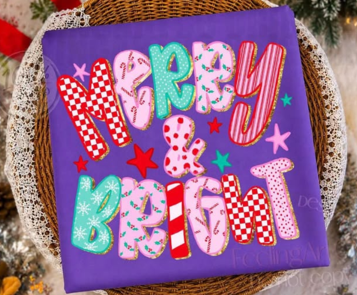 MERRY & BRIGHT 1005263 --------(BOXY CROP) ------- (COMFORT COLORS) - 100626KB