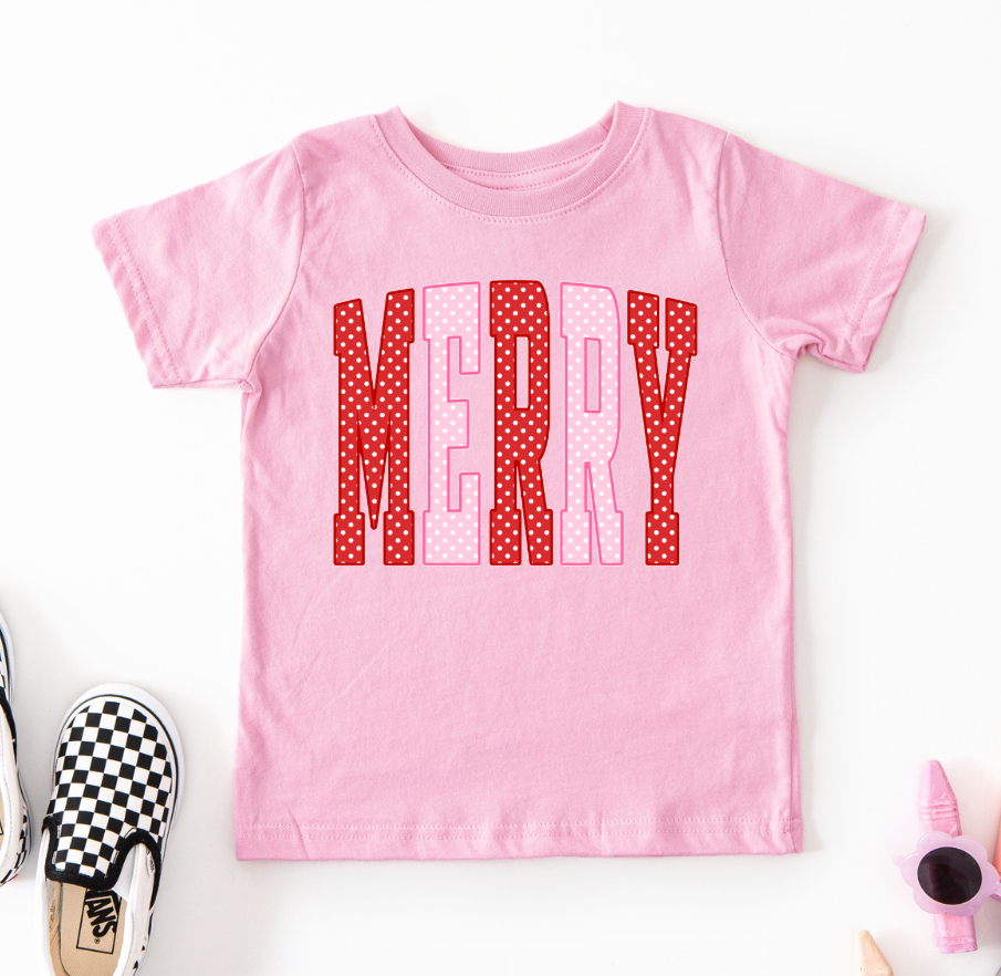 GIRLY POLKA DOT MERRY 1004262 -------- T SHIRT-------- (COMFORT COLOR) 100526KB
