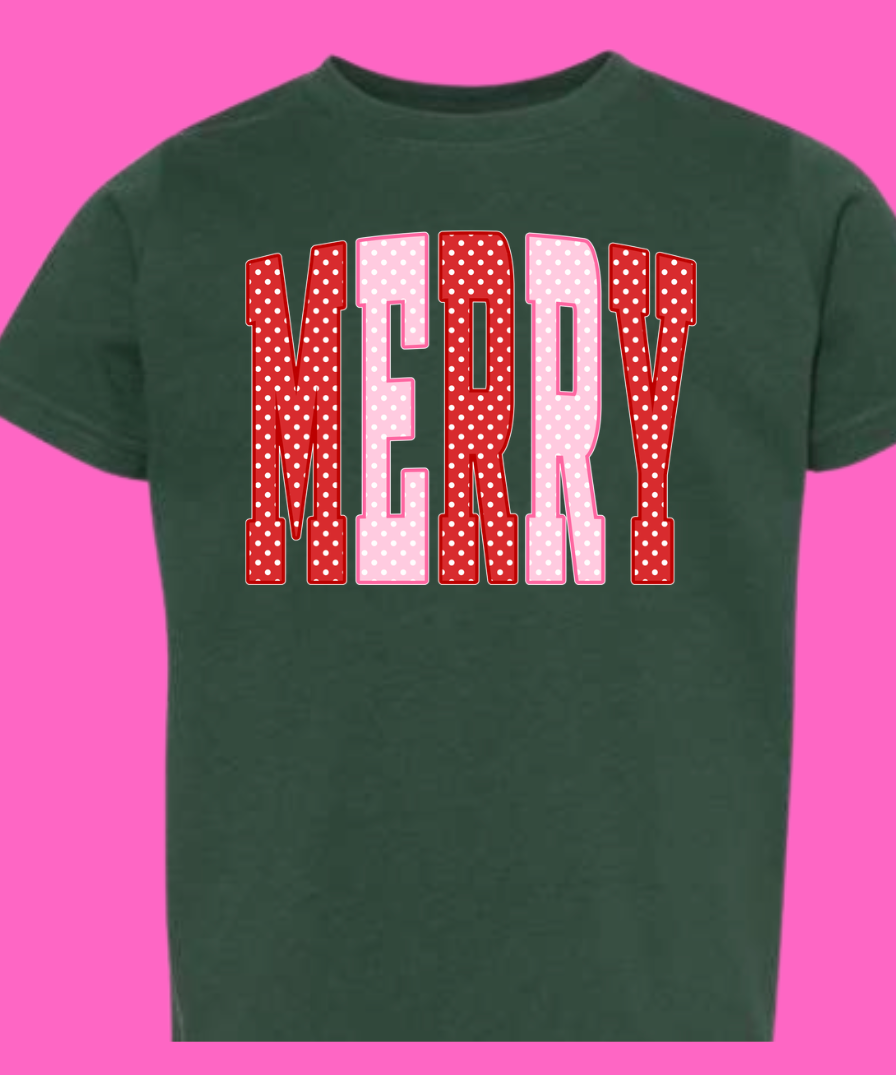GIRLY POLKA DOT MERRY 1004262 -------- T SHIRT-------- (COMFORT COLOR) 100526KB