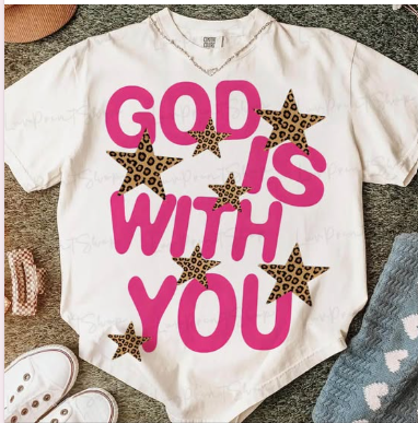 GOD IS WITH YOU 1007261--------T SHIRT----------- (COMFORT COLORS) 100726RW