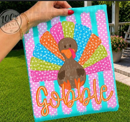 POLKA DOT NEON TURKEY GOBBLE 100526-------- T SHIRT-------- (GILDAN) 100726RW