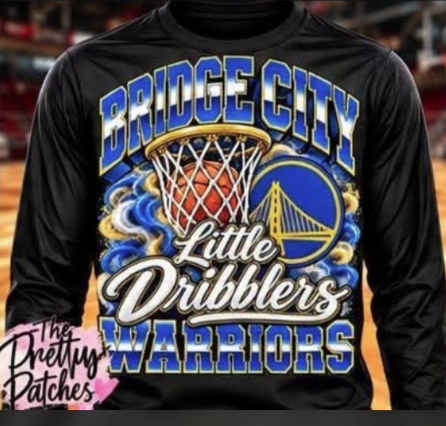 dribblers basketball team (WARRIORS----BLUE )101426-1   -------- LONG SLEEVE --------- (DRIFIT) 102026SH