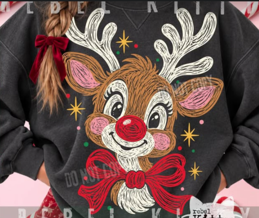 GIRLY RUDOLPH 1020262------ TSHIRT----------(RABBIT SKINS)102026RW