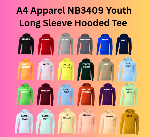 NO FLY ZONE SANTA BASEBALL 10826-1 --------- LONG SLEEVE HOODED TEE---------- (A4 --DRIFIT) 1020261
