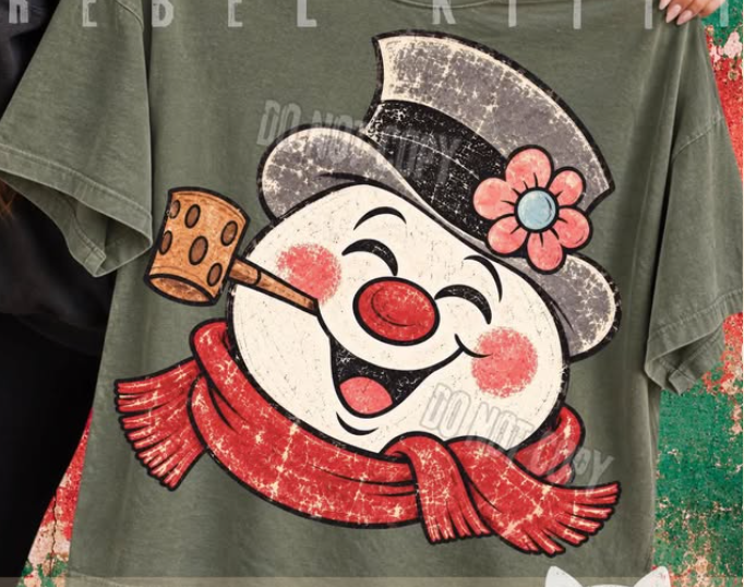 FROSTY (OVERSIZED IMAGE) 1021262 ----------T SHIRT--------- (COMFORT COLOR) 102126SH