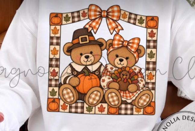 THANKSGIVING BEARS 1027262-----------SWEATSHIRT------------ (GILDAN) 102826RW