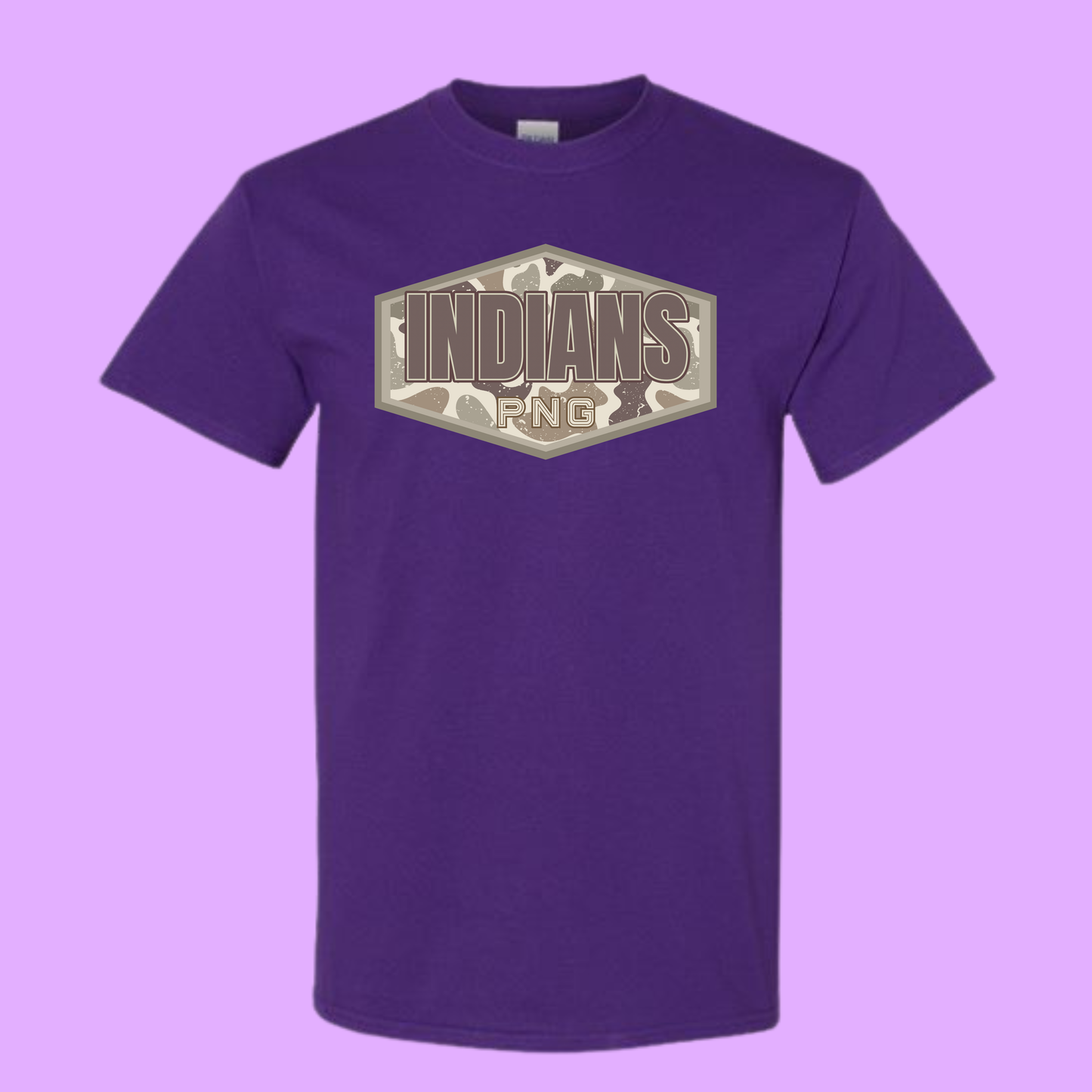Custom School Mascot 💚🤎 (png Indians) -T SHIRT - (GILDAN) 080626LW