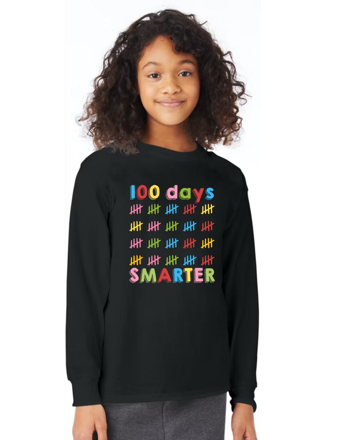 100 days smarter colorful tally marks