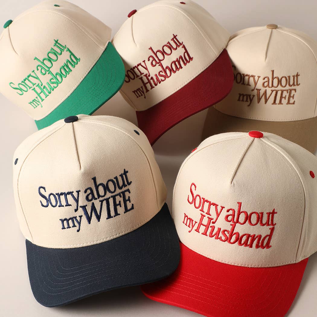 Sorry About My Wife / Husband Embroidery Cap TCM002RED