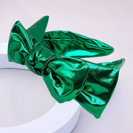 Metallic Knot Bow Headband HDH2091