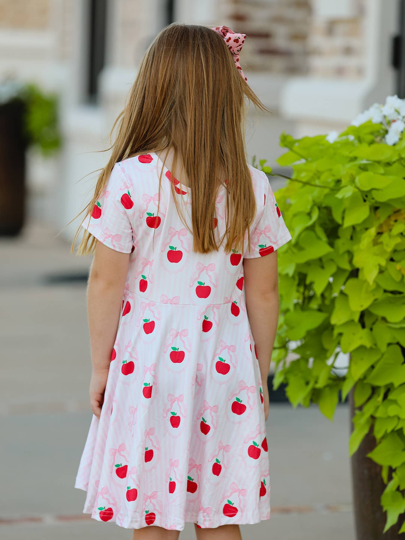 Back to School Apple Striped Sweet Girl Dress-B2SAS
