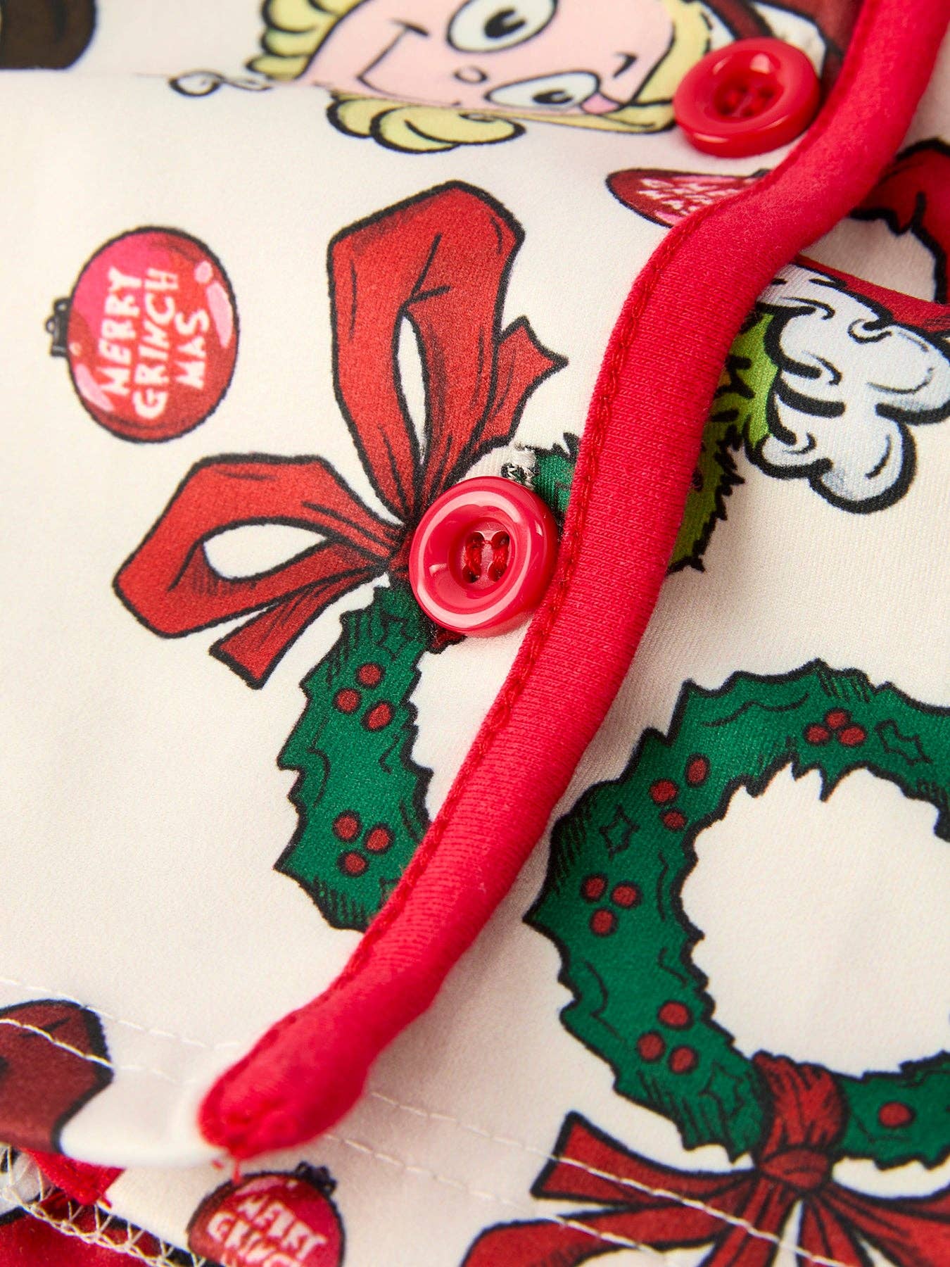 Rylee Faith Designs - Christmas Wreath Character Print Girls Pajama Set- 10.23et