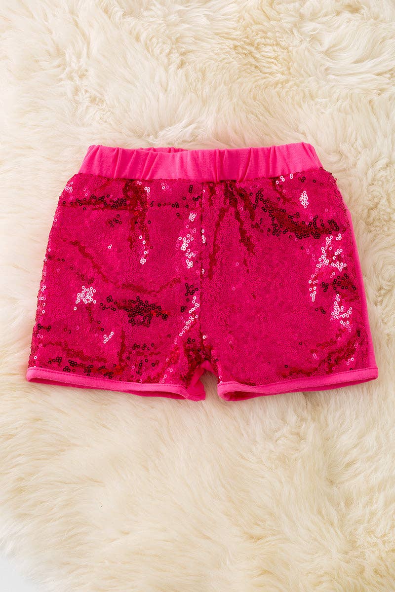 Girl’s Red Sequin Shorts PNG5248