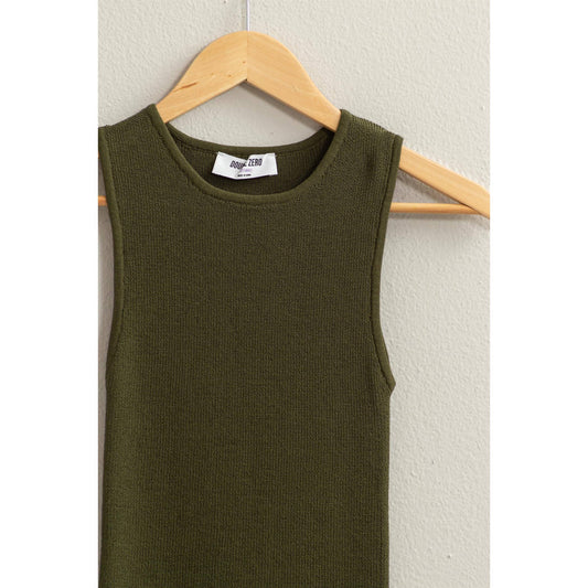 RIBBED KNIT TANK TOP  DZ24A340