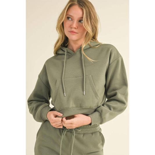 Timeless - Hoodie Fleece Long Sleeve Crop Pullover GTC478