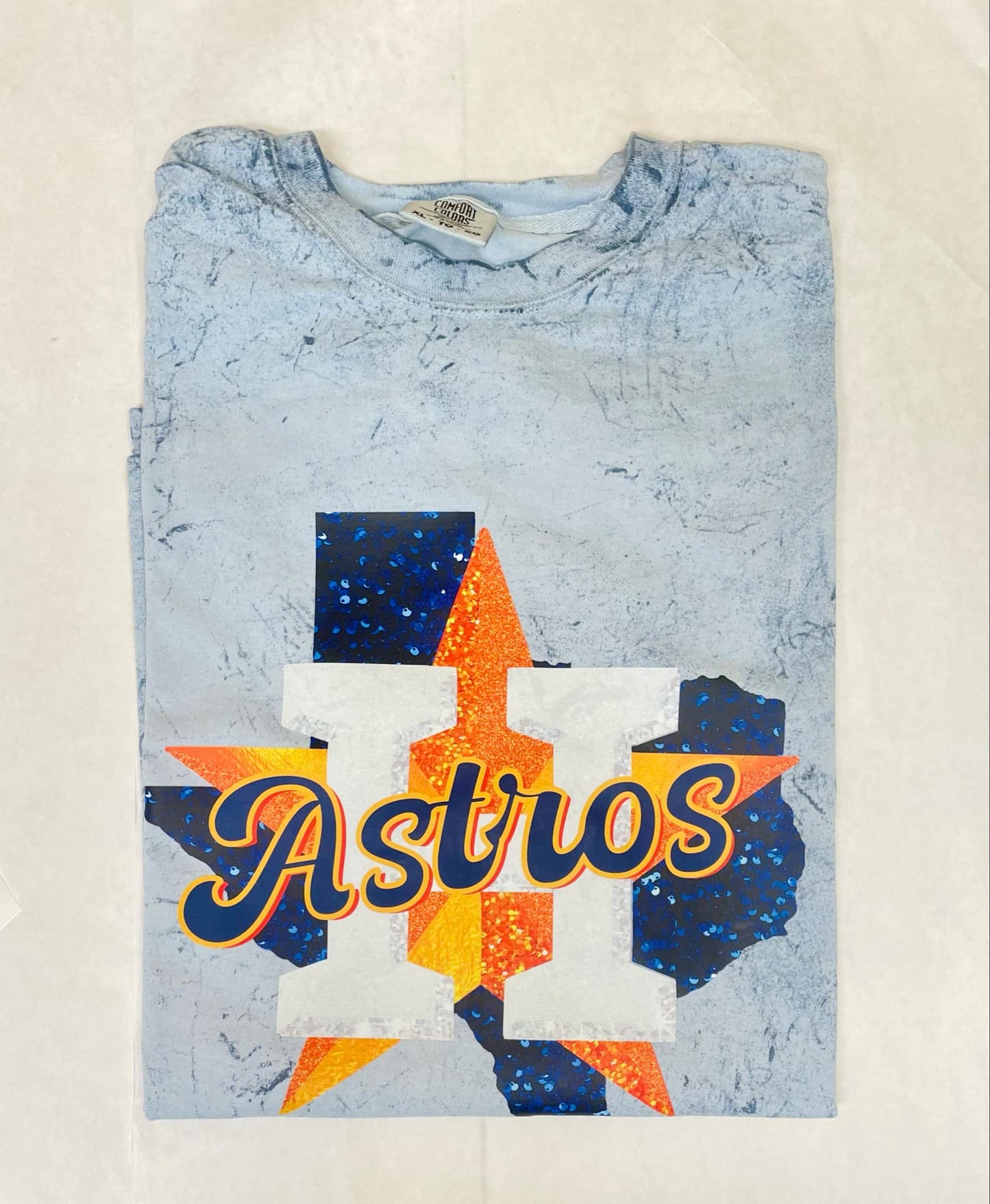 Glitter Astros Texas T-shirt