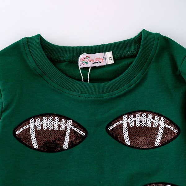 Sequin Football Shirt-Green  36655