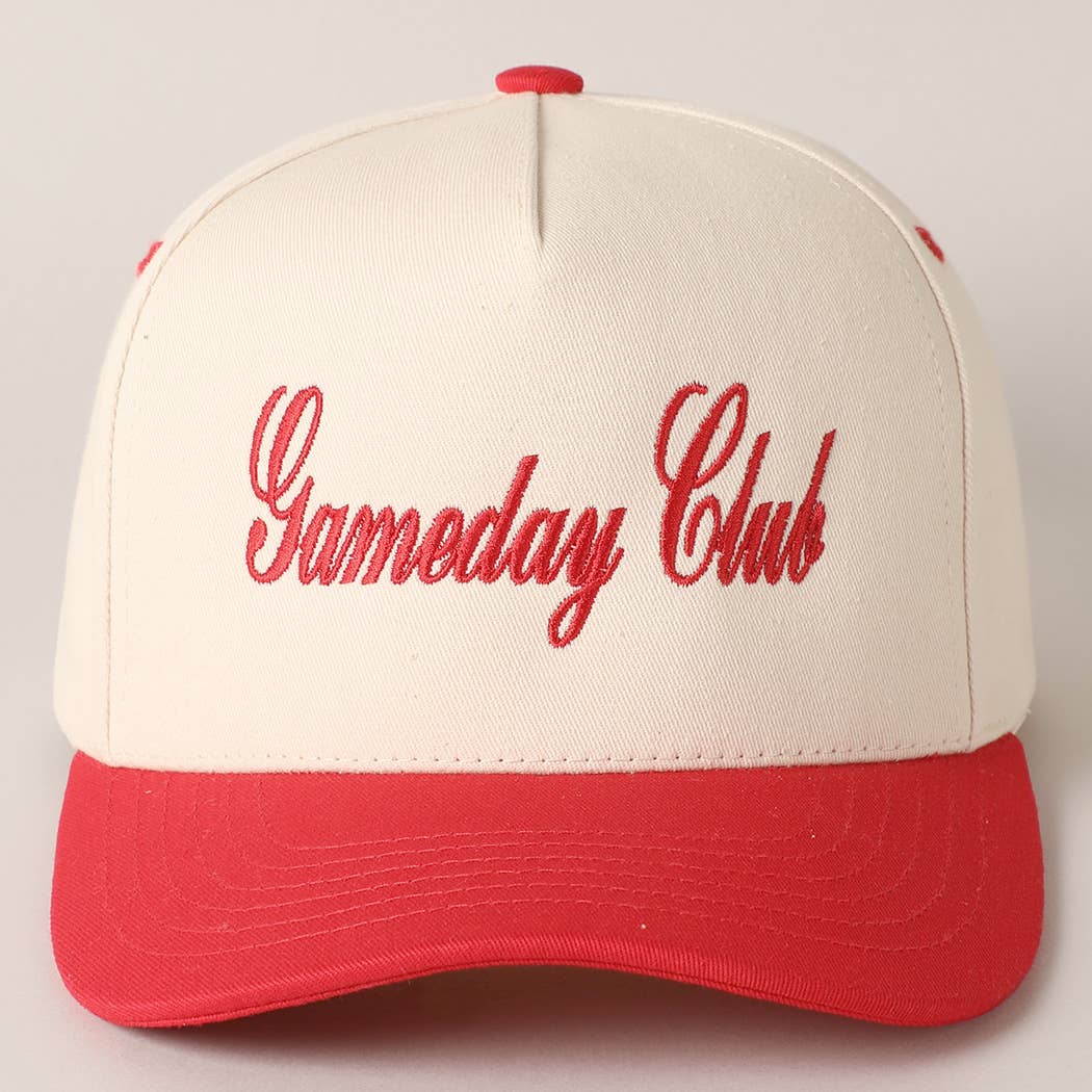 Gameday Club Embroidery Two Tone Baseball Cap TCM0002RED