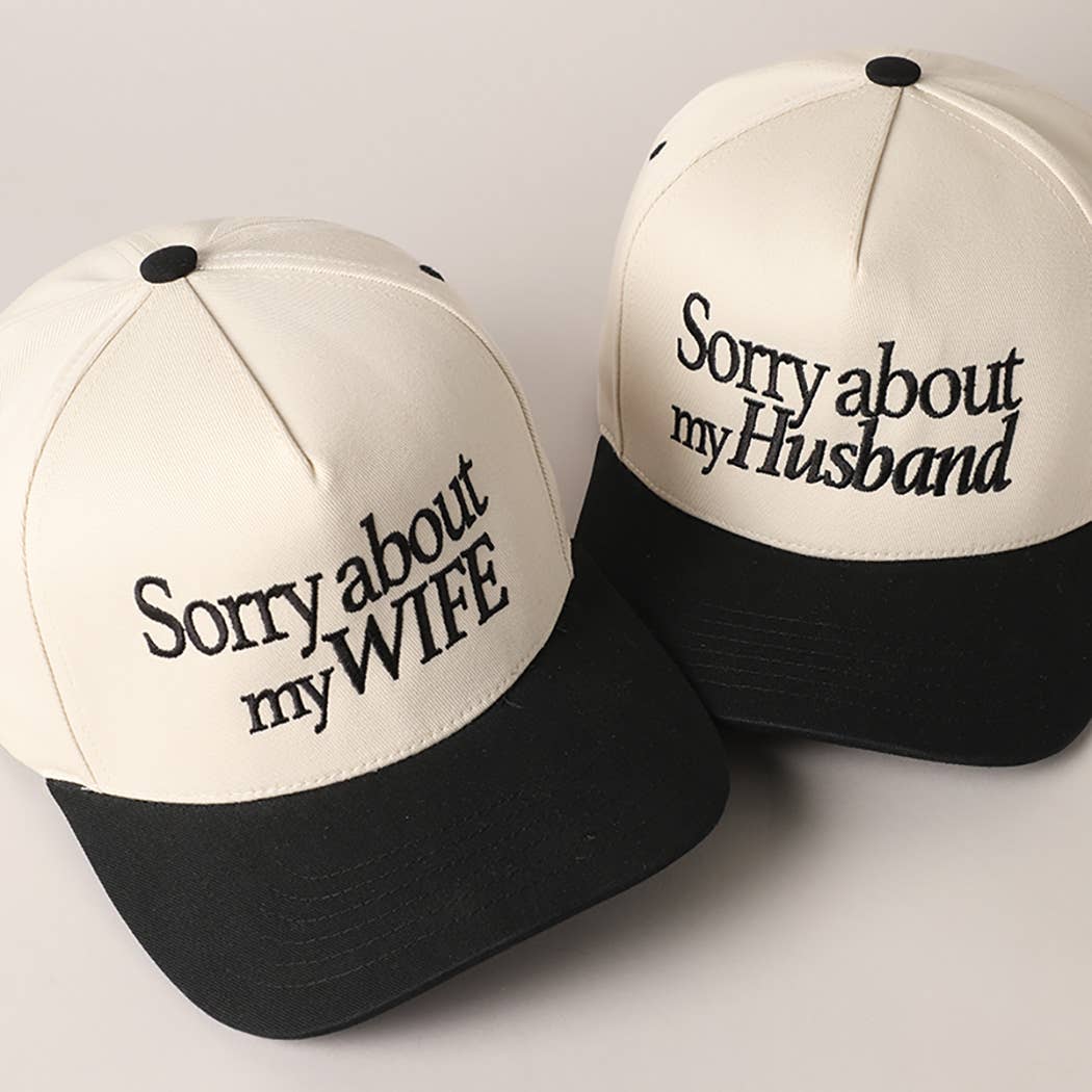 Sorry About My Wife / Husband Embroidery Cap TCM002RED