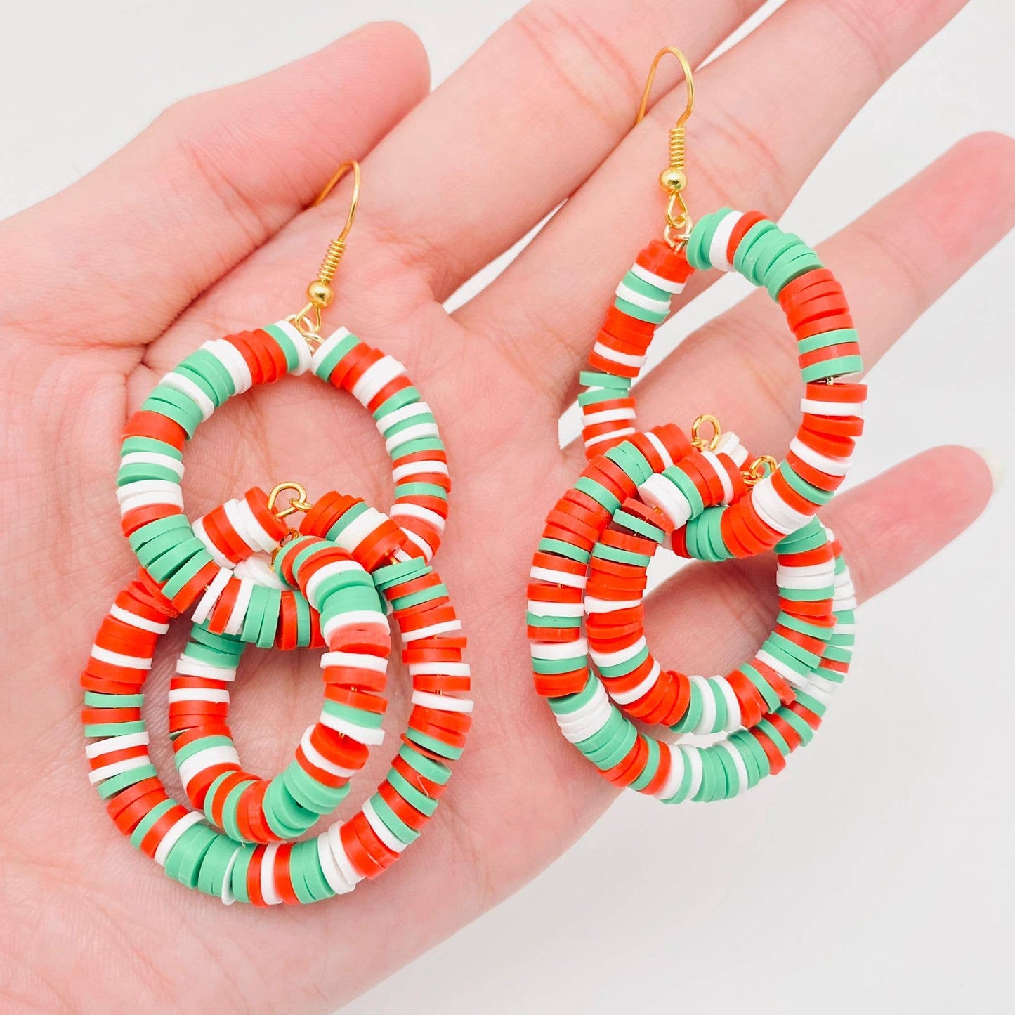 Jewelry 3-Colors Polymer Clay Pendant Earrings  MIO56160