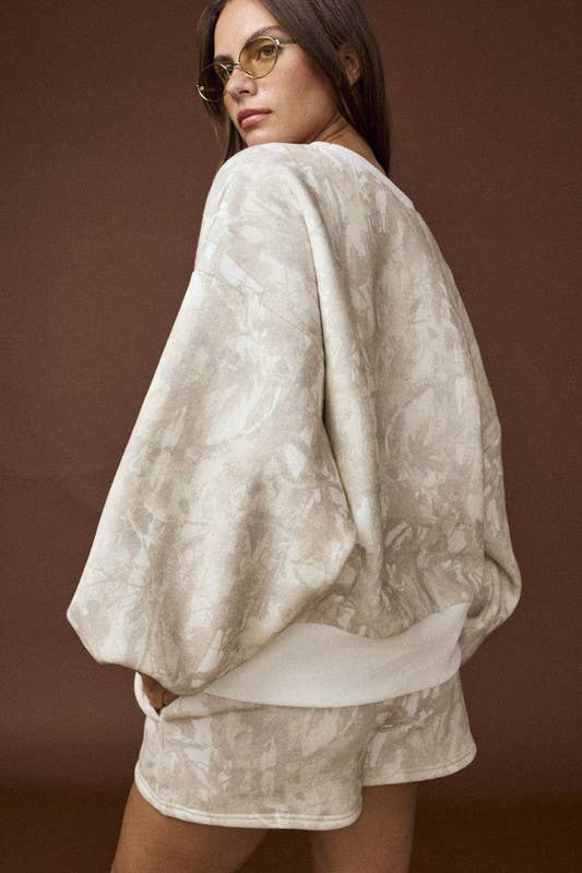 Woodland Camo Crewneck And Shorts 101625-AS