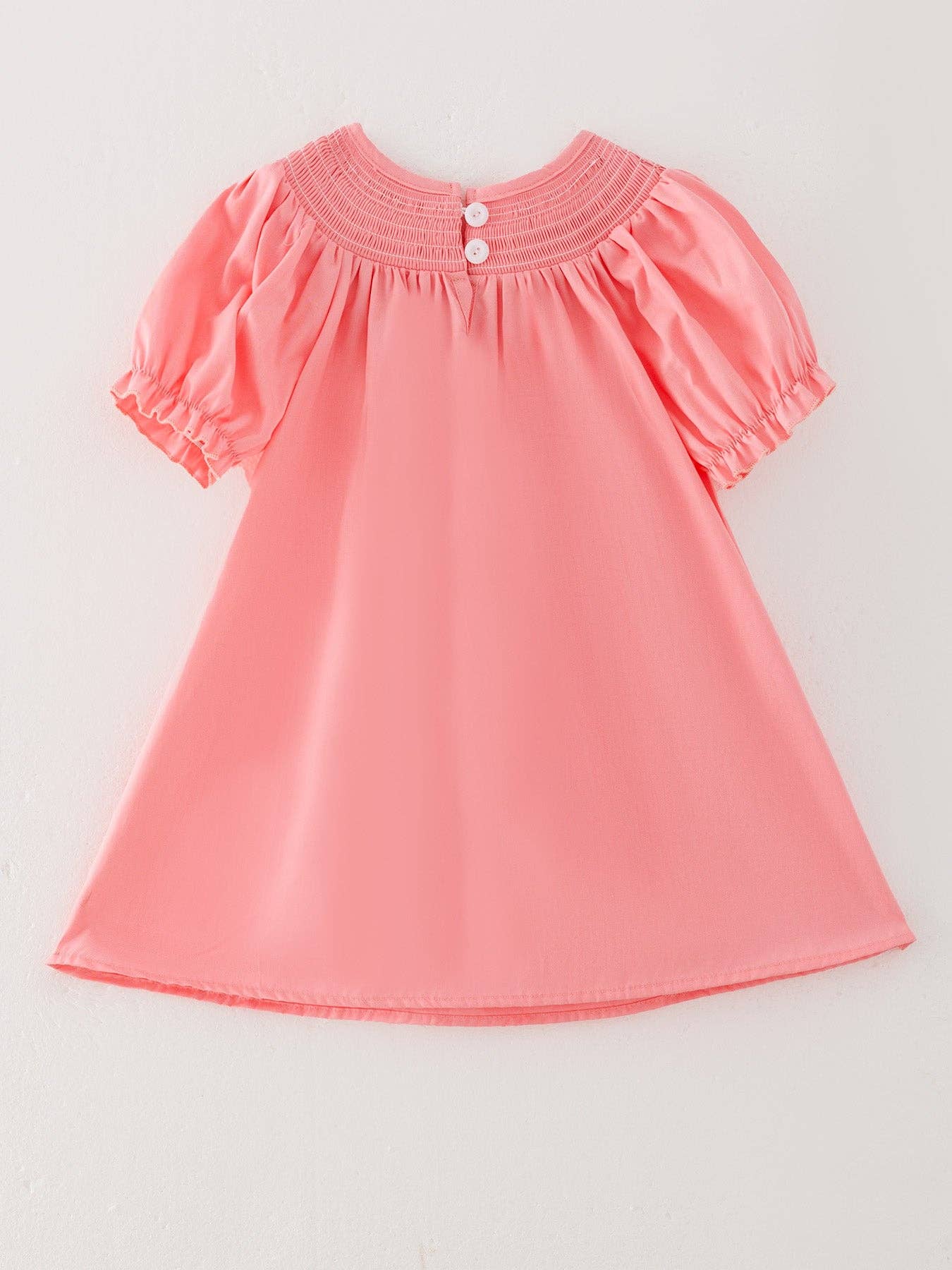 Pink Smocking Embroidered Crucifix Girls Dress - DRG42837