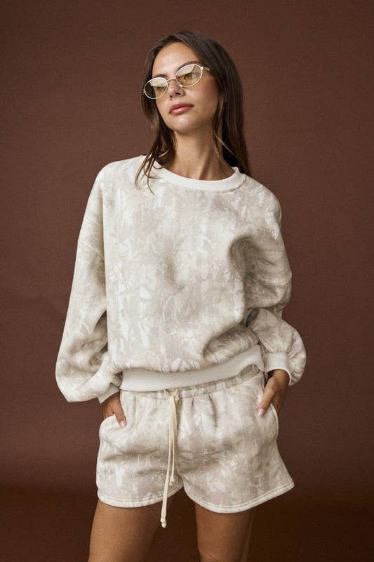 Woodland Camo Crewneck And Shorts 101625-AS