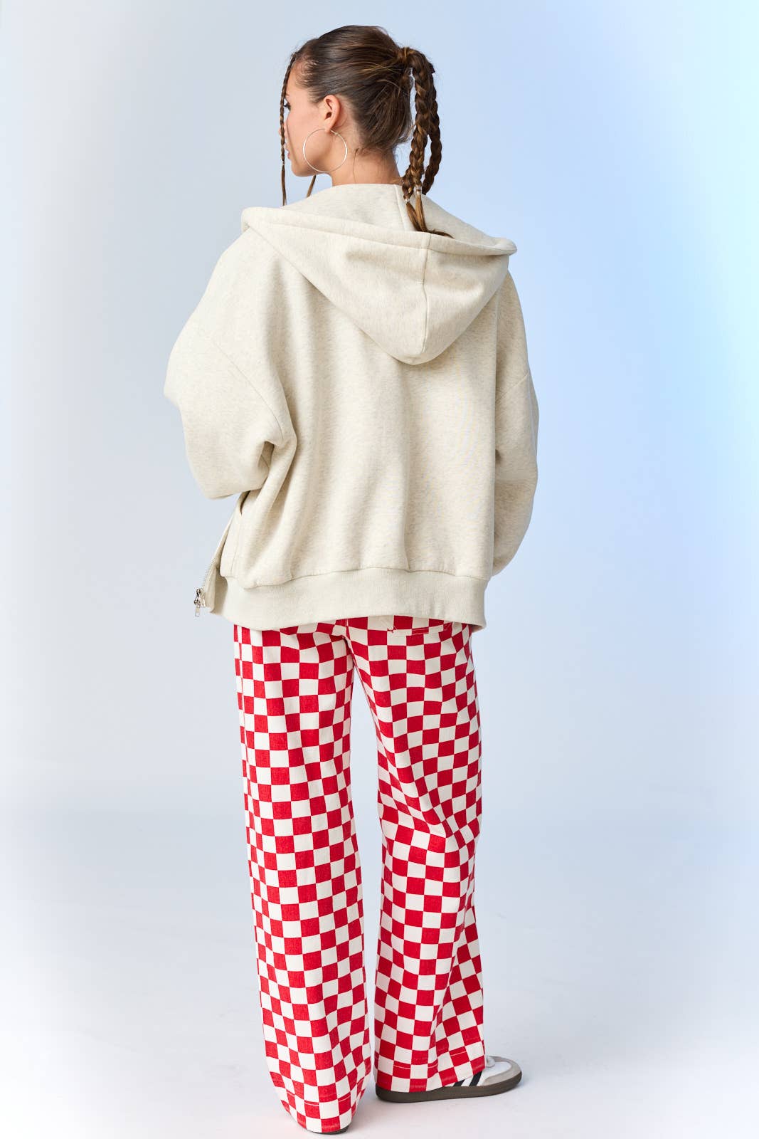 Demi Checkered Bottoms w Elastic Band-10425br