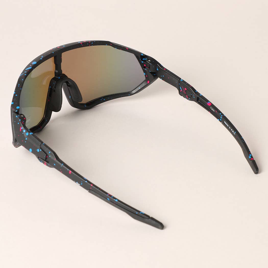 Multicolor Frame Tinted Lenses Sport Sunglasses- MFTLSS