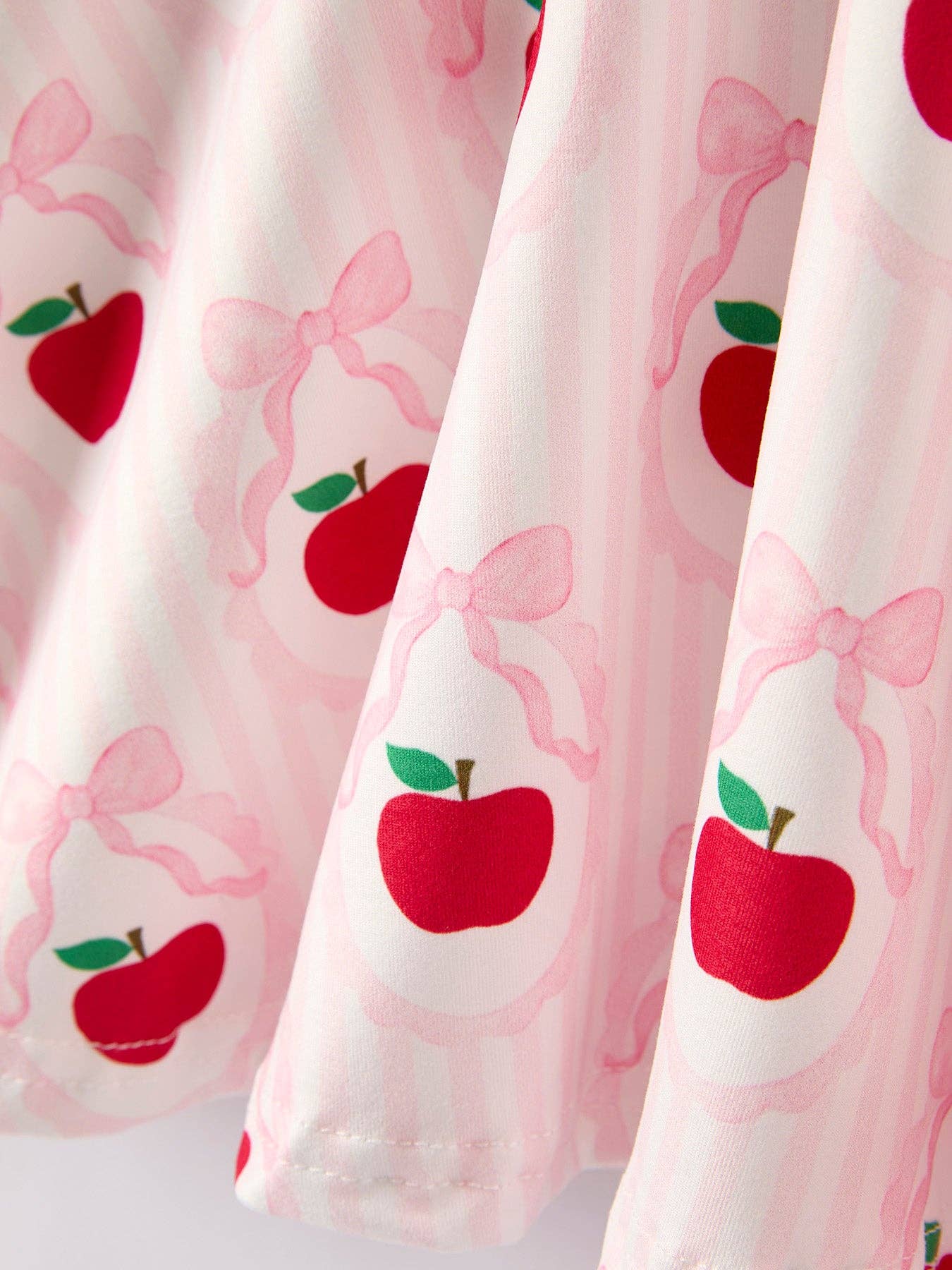 Back to School Apple Striped Sweet Girl Dress-B2SAS