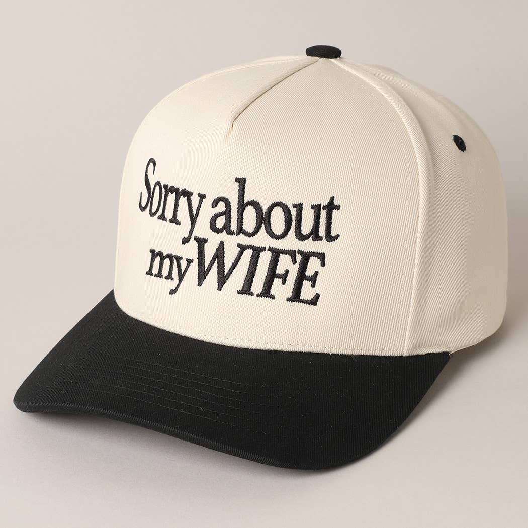 Sorry About My Wife / Husband Embroidery Cap TCM002RED