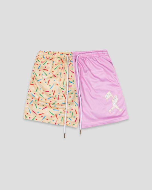 Batter Up Bakery Confetti Cupcake Diamond Air Mesh Shorts - Youth