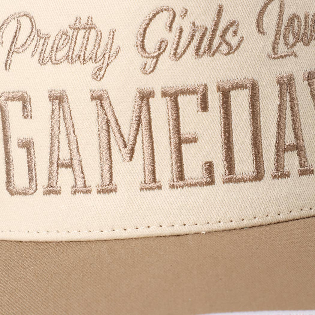 PRETTY GIRLS..Embroidery Double Stitch Trucker Hat-101125br