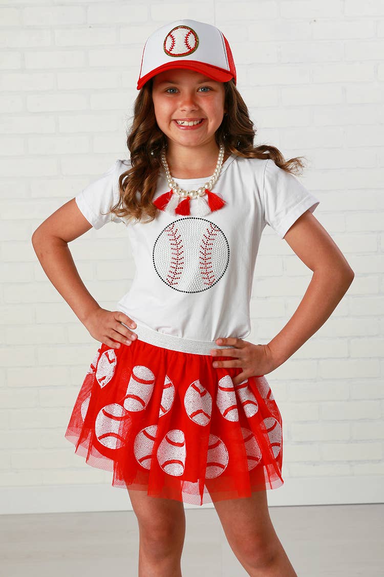 Sequin Baseball Tutu-SBT2025br