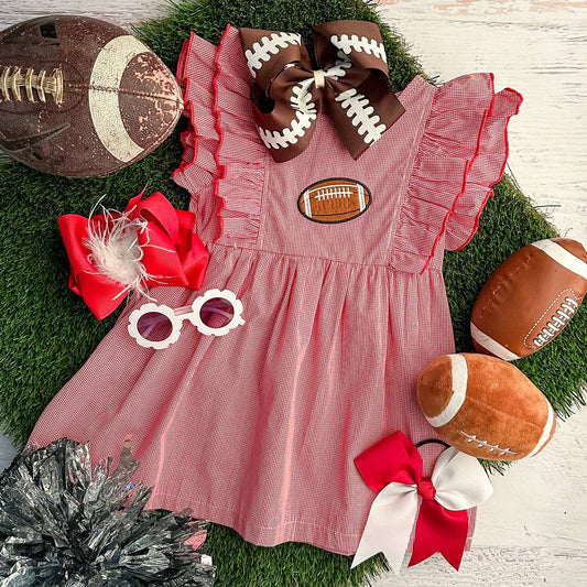 Red Classic Gingham Football Dress