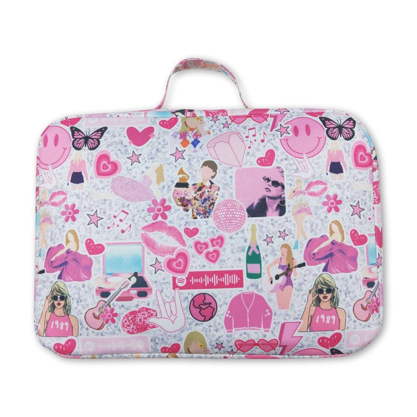 Pink smile butterfly singer girls lunch box bag TYSLP