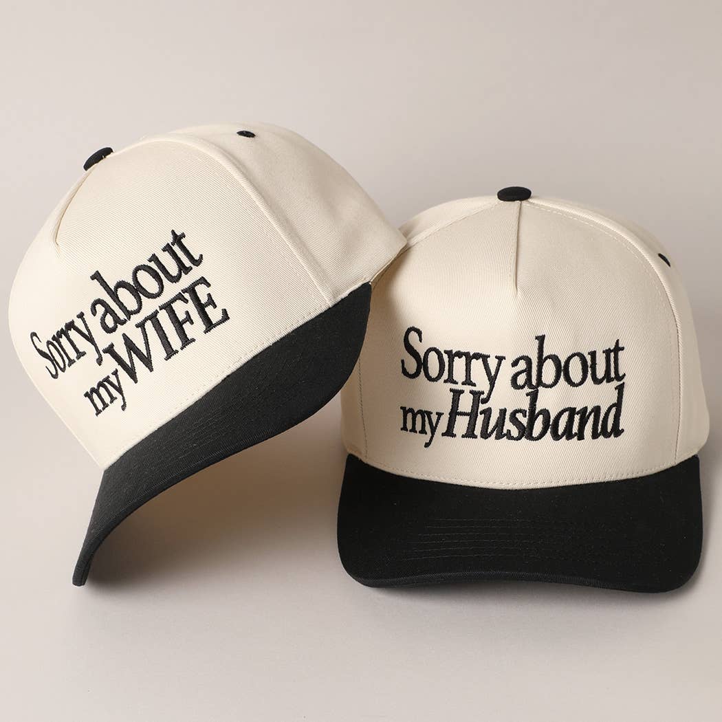 Sorry About My Wife / Husband Embroidery Cap TCM002RED