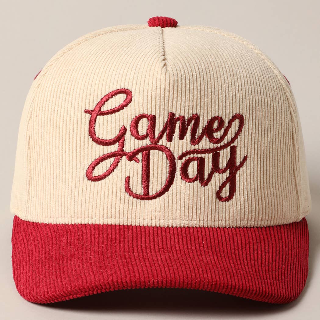 Game Day Corduroy Trucker Baseball Cap TCM003BGD