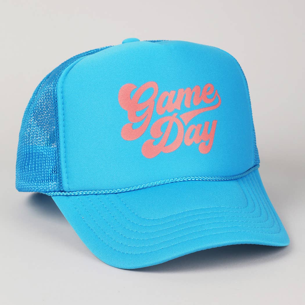 Fashion City - Game Day Lettering Logo Print Foam Trucker Hat