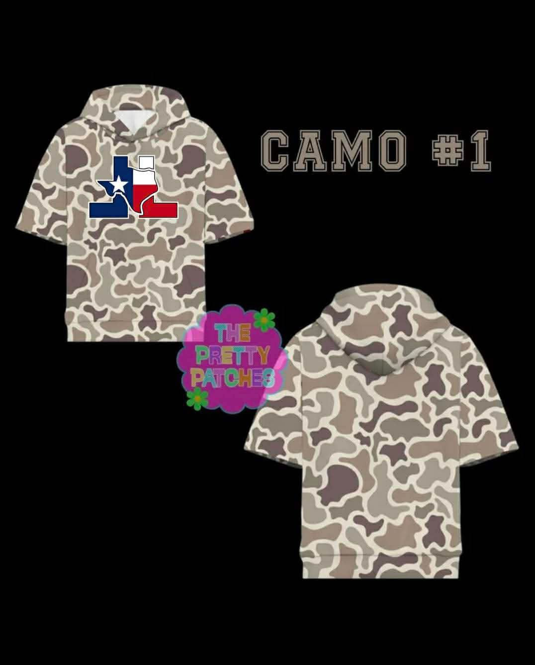 Camo Hooded Tees-Lonestar Legends-ADULT - PREORDER (HAPPY DAYS)