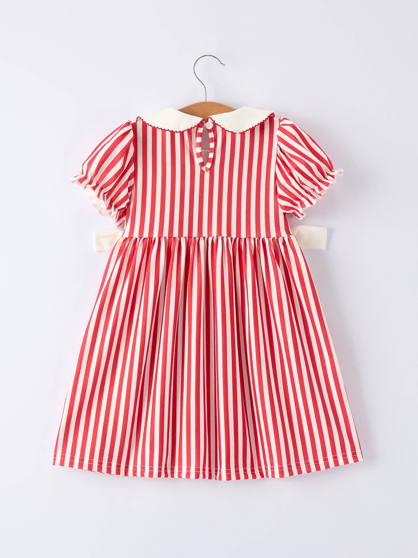 Valentine's Red Stripe Heart Dress for Toddler Girls Aj12126