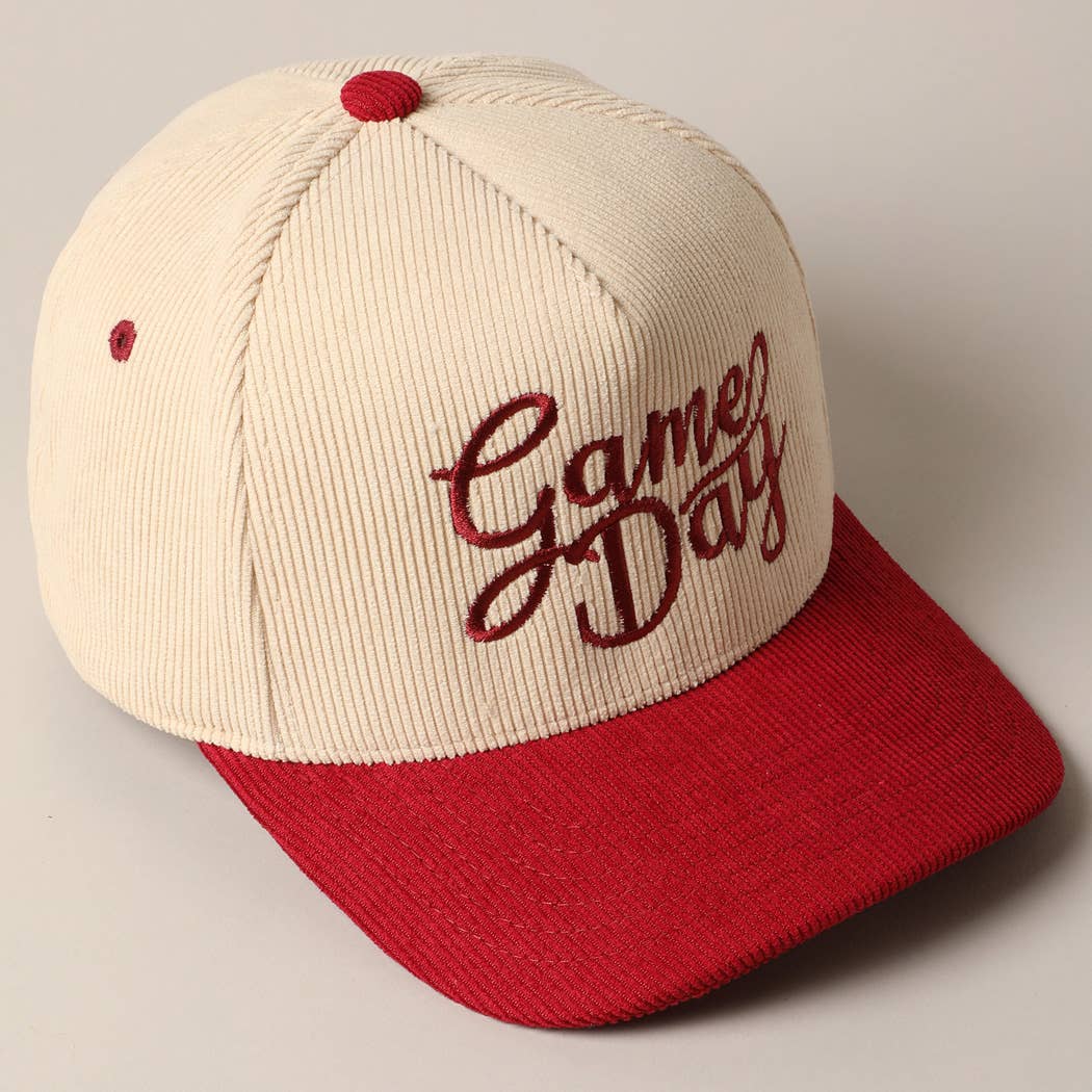 Game Day Corduroy Trucker Baseball Cap TCM003BGD