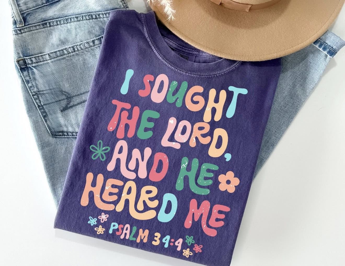 I sought the lord - design color of choice - T SHIRT- (Comfort Color/Bella)-060526jb