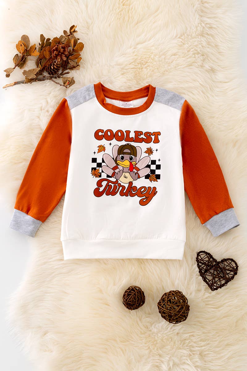 COOLEST TURKEY PRINTED BOYS SWEATSHIRT. TPB40387