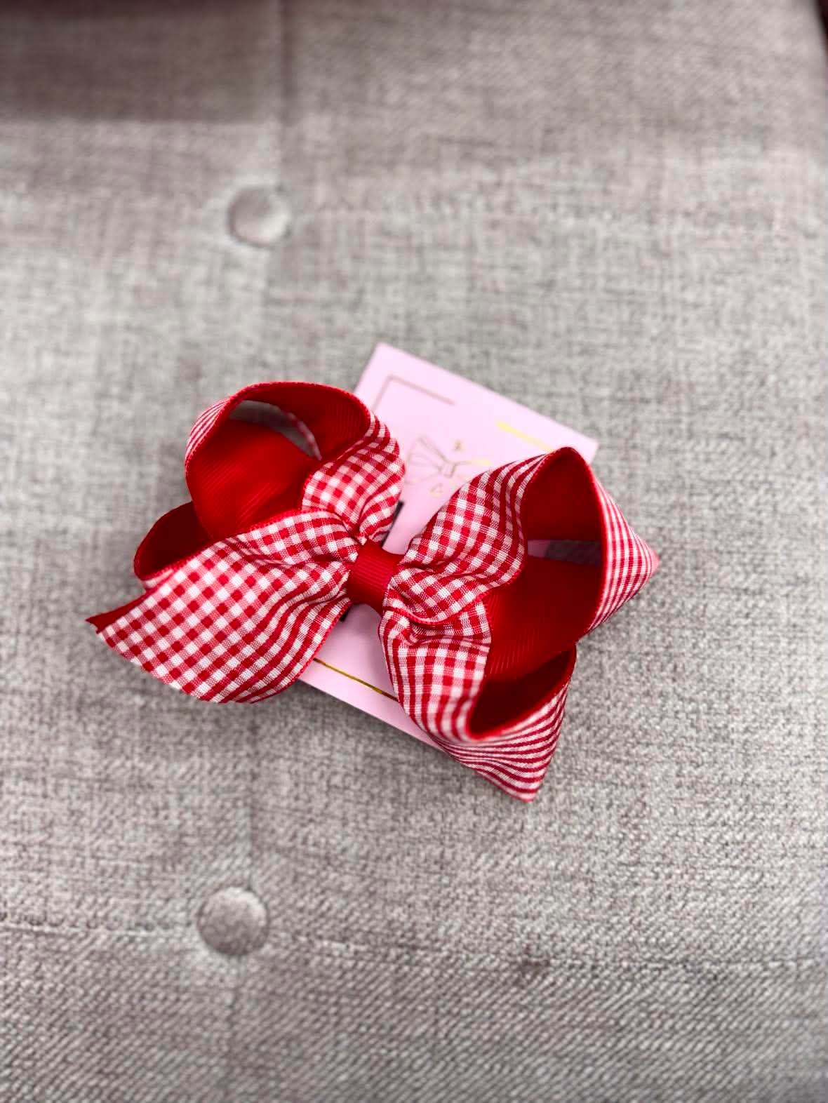 Gingham Hair Bow🎀 072226AV