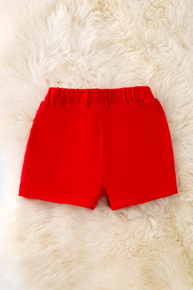 Girl’s Red Sequin Shorts PNG5248