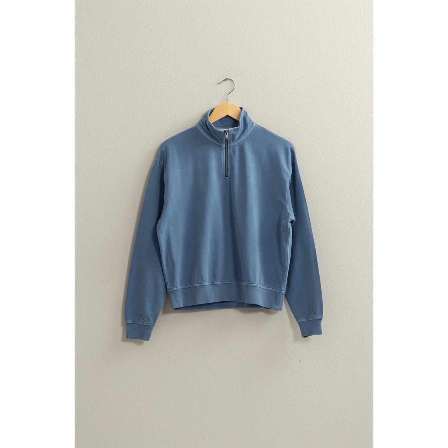 D-HALF ZIP LONG SLEEVE SWEATSHIRT  DZ24C587