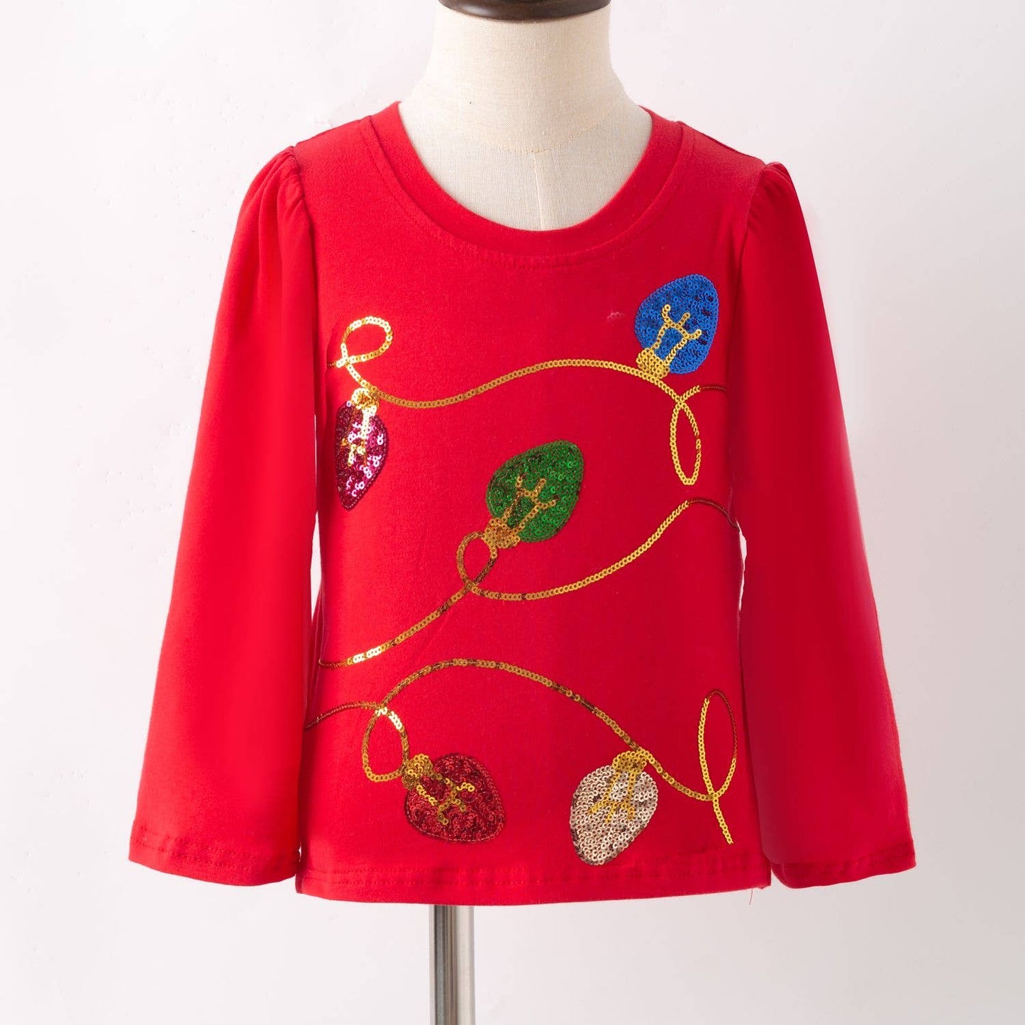 Clover Cottage - Christmas Lights Sequin Shirt- 112925br